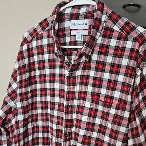 Saddlebred Red and Black Casual Button Down Shirt